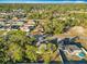 Aerial view showing a house with a pool in a neighborhood at 16962 Sw 40Th Cir, Ocala, FL 34473