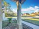 Front yard view with a column and walkway at 16962 Sw 40Th Cir, Ocala, FL 34473