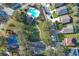 Aerial view of neighborhood with park and pool at 16741 Rising Star Dr, Clermont, FL 34714