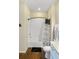 Bathroom with tub, shower, and patterned curtain at 3231 Cupid Pl Pl, Kissimmee, FL 34747