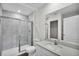 Bathroom with a shower and white vanity at 15605 Sw 49Th Ave Rd, Ocala, FL 34473