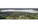 Aerial view showcasing the property's proximity to a serene lake at 1614 King James Ct, Lakeland, FL 33813