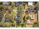 Bird's-eye view of property and surrounding homes at 1614 King James Ct, Lakeland, FL 33813