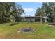 Serene backyard with treehouse and pool view at 1614 King James Ct, Lakeland, FL 33813
