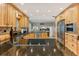 Modern kitchen with granite countertops and stainless steel appliances at 1614 King James Ct, Lakeland, FL 33813
