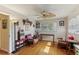 Sitting room with hardwood floors and vintage decor at 1614 King James Ct, Lakeland, FL 33813
