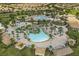Aerial view of community pool and clubhouse with resort-style amenities at 1463 Myrtlewood St, Davenport, FL 33896
