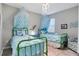 Two twin beds with mermaid themed bedding and decor at 2541 Shanti Dr, Kissimmee, FL 34746