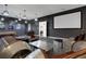 Game room with large screen, comfortable seating, and a modern aesthetic at 2541 Shanti Dr, Kissimmee, FL 34746