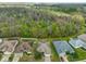 Property's aerial view showcasing surrounding homes and green space at 3379 Fiddle Leaf Way, Lakeland, FL 33811