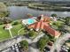 Aerial view showing community center, pool, gazebo, and parking at 3379 Fiddle Leaf Way, Lakeland, FL 33811