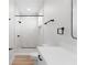 Clean bathroom with marble shower and white vanity at 6085 Lightsey Rd, Fort Meade, FL 33841