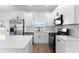 Modern kitchen with white cabinets and stainless steel appliances at 6085 Lightsey Rd, Fort Meade, FL 33841