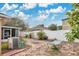 Backyard with brick path, shed, and a hammock at 1011 Susan Dr, Lake Wales, FL 33853