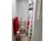 Clean bathroom with shower, toilet and storage at 401 Century Blvd # C, Auburndale, FL 33823