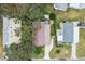 Aerial view showing home's location and surrounding houses at 1724 Magnolia Ave, Lady Lake, FL 32159