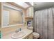 Clean bathroom with shower/tub combo, vanity, and updated fixtures at 1724 Magnolia Ave, Lady Lake, FL 32159