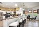 Kitchen island with seating and breakfast nook at 2715 Sw 177Th Place Rd, Ocala, FL 34473