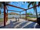 Covered patio area with pergola and lights at 4545 Mandolin Blvd, Winter Haven, FL 33884