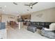 Open floor plan with living room and kitchen at 1734 Hill Top Dr, Dundee, FL 33838