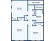 Upper floor plan with two bedrooms, a bathroom, and laundry area at 2888 Bella Vista Dr, Davenport, FL 33897