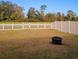 Fenced backyard with fire pit, offering a private outdoor space at 163 Tiny Flower Rd, Davenport, FL 33837