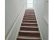 Carpeted staircase with simple white railing at 163 Tiny Flower Rd, Davenport, FL 33837