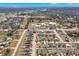 Aerial view of a house in a neighborhood near a school at 1066 Krenson Woods Rd, Lakeland, FL 33813