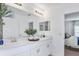 Double vanity bathroom with modern finishes at 1924 Rosewood Cir, Lakeland, FL 33810