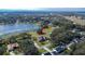 Aerial view showcasing house location and lake proximity at 958 Lake Deeson Pt, Lakeland, FL 33805