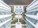 Condo complex pool and courtyard, bird's eye view at 241 Riverside Dr # 1203, Daytona Beach, FL 32117