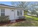 Private backyard with landscaping and shed at 2003 Rocky Pointe Dr, Lakeland, FL 33813