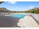 Community swimming pool with surrounding patio at 2003 Rocky Pointe Dr, Lakeland, FL 33813