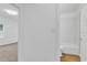 Clean bathroom with tub shower and updated flooring at 803 E Valencia St, Lakeland, FL 33805