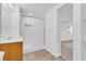 Modern bathroom with shower and vanity at 803 E Valencia St, Lakeland, FL 33805