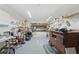 Large garage with plenty of space for parking and storage at 4680 Poinciana Dr, Indian Lake Estates, FL 33855