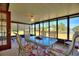 Enjoy water views from this screened porch with seating area at 4680 Poinciana Dr, Indian Lake Estates, FL 33855