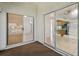 Outdoor patio with sliding doors leading to the interior, showing tile floors and white walls at 515 Torres Pl, Lady Lake, FL 32159