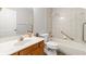 Bathroom with shower/tub combo and wood vanity at 20 Hemlock Trl, Ocala, FL 34472