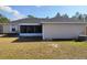 Back of house with screened porch and fenced yard at 20 Hemlock Trl, Ocala, FL 34472