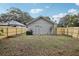 Spacious backyard with a storage shed and garden at 209 W Highland St, Lakeland, FL 33803