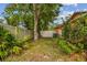 Fenced backyard featuring mature trees and green grass at 683 Anderson Dr, Deltona, FL 32725