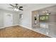 Dining room featuring tile floors, chandelier and kitchen at 683 Anderson Dr, Deltona, FL 32725