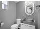 Small bathroom with a modern sink and toilet at 2160 Boardman Rd, Bartow, FL 33830