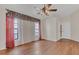 Large bedroom with hardwood floors and ceiling fan at 2160 Boardman Rd, Bartow, FL 33830