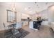 Modern dining area with marble top table and seating for six at 379 Villa Sorrento # Lot 40, Haines City, FL 33844