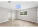 Bedroom with tile flooring and a ceiling fan with blue LED light at 5615 Driftwood Dr, Lakeland, FL 33809