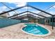 Relaxing kidney-shaped pool with screened enclosure at 5615 Driftwood Dr, Lakeland, FL 33809