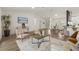 Open concept living space featuring wood floors, modern decor, and plenty of natural light at 27100 Racquet Cir, Leesburg, FL 34748
