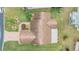 Top-down view of a house with brown roof at 3096 Lansing Way, The Villages, FL 32162